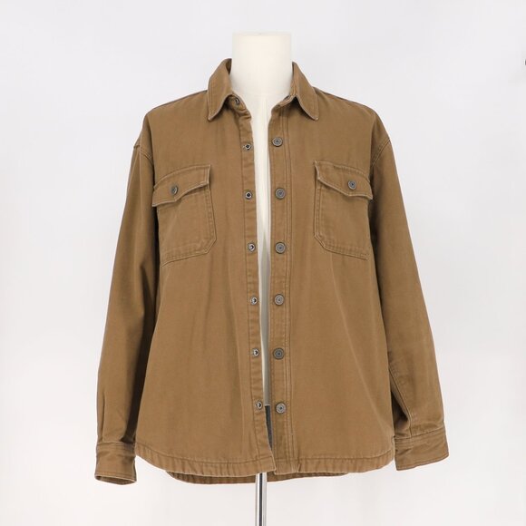 DULUTH TRADING CO. Men's Heavy Canvas Fleece Lined Work Shirt Jacket Size L - Picture 6 of 8